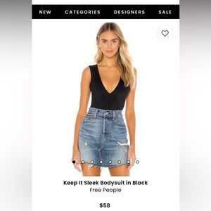 Free People Keep it Sleek Bodysuit